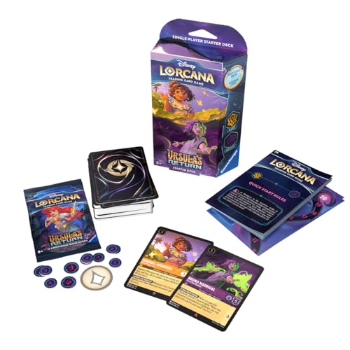 Ravensburger Disney Lorcana TCG: Ursula's Return - Amber & Amethyst Single-Player Starter Deck | Engaging Gameplay | Over 200 Original Disney Artworks | Ideal for Ages 8+