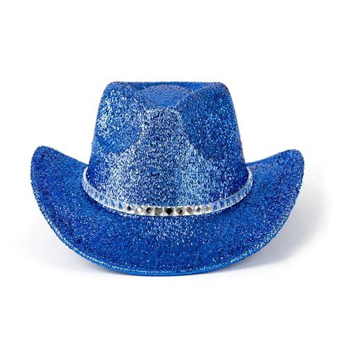 Image of Women Cowboy Hat Western Style Glitter Party Costume Hat