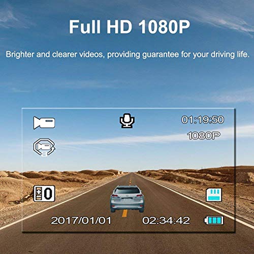 SENWOW Dash Cam 1080P Full HD Car Camera 2.7” LCD Driving Video 3-Lane Wide Angle 4 IR LED Dashboard DVR Built in G… - Image 3