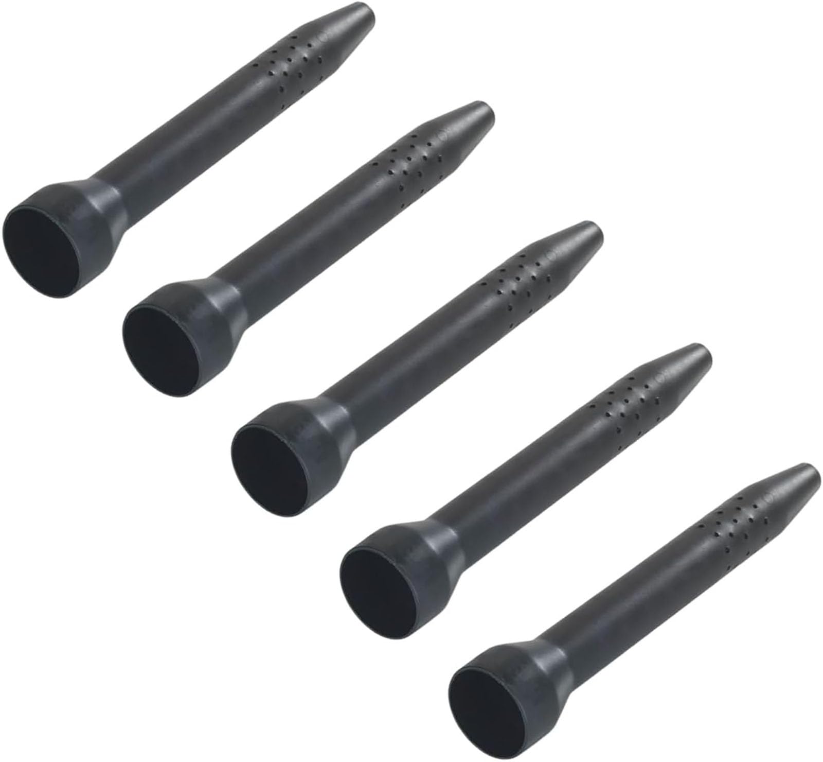 Cmeilau Black,5Pcs Root Watering Spikes,Automatic Plant Water Stake,Deep Roots Irrigation Spike,Plastic Plant Water Dispenser Funnels Irrigation Insert Device,Garden Waterings Stick For Shrub Vegetable (Black,5Pcs)