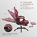 Dowinx Gaming Chair Big and Tall, Ergonomic Computer Chair with Footrest and Massage Lumbar Support, High Back Comfortable Gamer Chair for Adults 350Lbs PU Leather for Office Game, Red