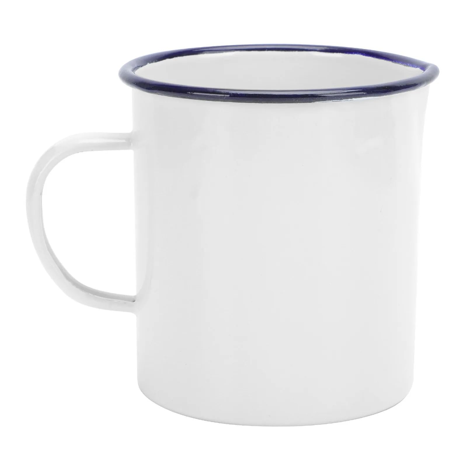 1 Stück Emaille-Becher Mit Messbecher | 500 ml starker, umweltfreundlicher Getränkebecher for Zuhause, Bar, Café