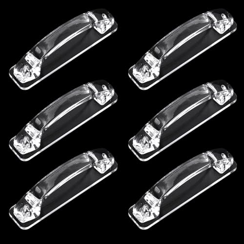 Image of NestBasics 6pcs transparent aquarium lid hinge acrylic fish tank glass canopy handle fish tank hood top cover replacement double tape pull handle