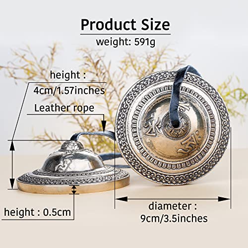 Zenbless 3.5Inch Tibetan Tingsha Cymbals 2Pcs, With Storage Box And Fabric Case, Meditation Sanskrit Bronze Chime Bells For Spiritual Healing Mindfulness, Yoga Buddhist, Relaxation Musical Instruments #TOP4