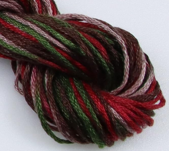Image of KCS Big skeins of 25 Meters Size 25 Color Variegated Cross Stitch Stranded Threads,6 skeins,4518