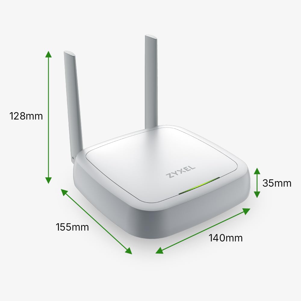 Zyxel WiFi 7 BE5100 Punto de Acceso Inalámbrico | Instalación en Escritorio | 4 Flujos Doble Radio | con Adaptador de Corriente y Cable Ethernet | Gestión en Aplicación, Nube o Independiente [NWA30BE]