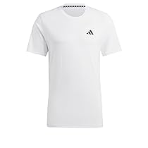 adidas Uomo Train Essentials Feelready Training Tee, White, Black, M