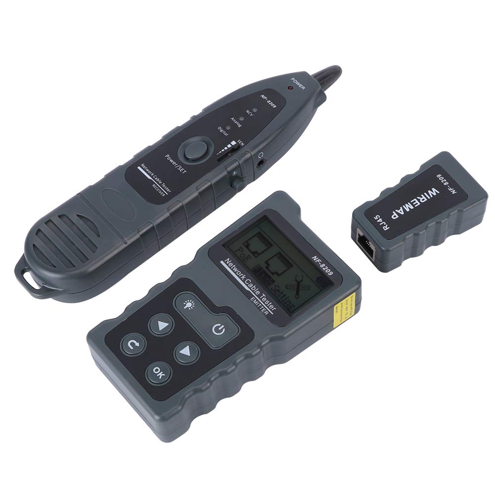 Netzwerkkabeltester, industrieller Kabeltester, LAN-Netzwerkkabelsuchsensor, NF-8209 ABS mit Kopfhörer für den industriellen Einsatz
