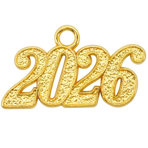 GraduationMall Alloy Gold 2026 Year Charm for Graduation Tassel