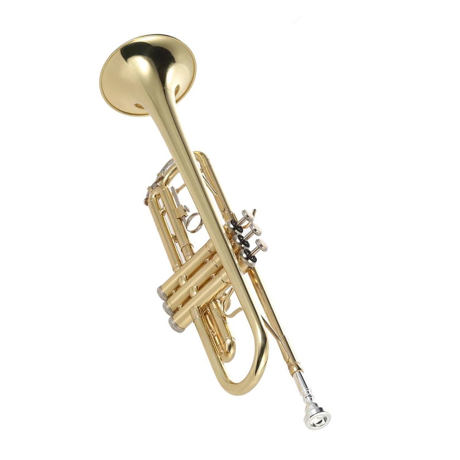 trąbka instrument Trąbka Bb pozłacany wykwintny i trwały instrument muzyczny z mosiądzu z paskiem na rękawiczki na ustnik