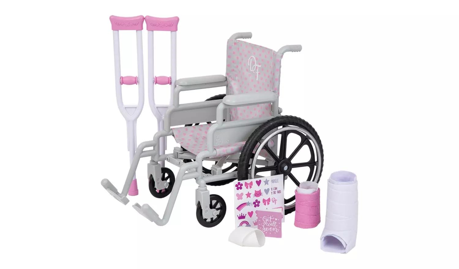 D Friend Dolls Wheelchair and Crutches Playset