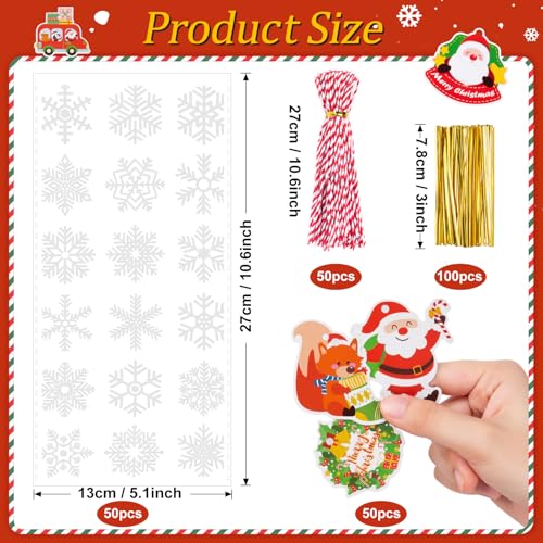 Kiiwah 50 Pezzi Sacchetti Biscotti di Natale con