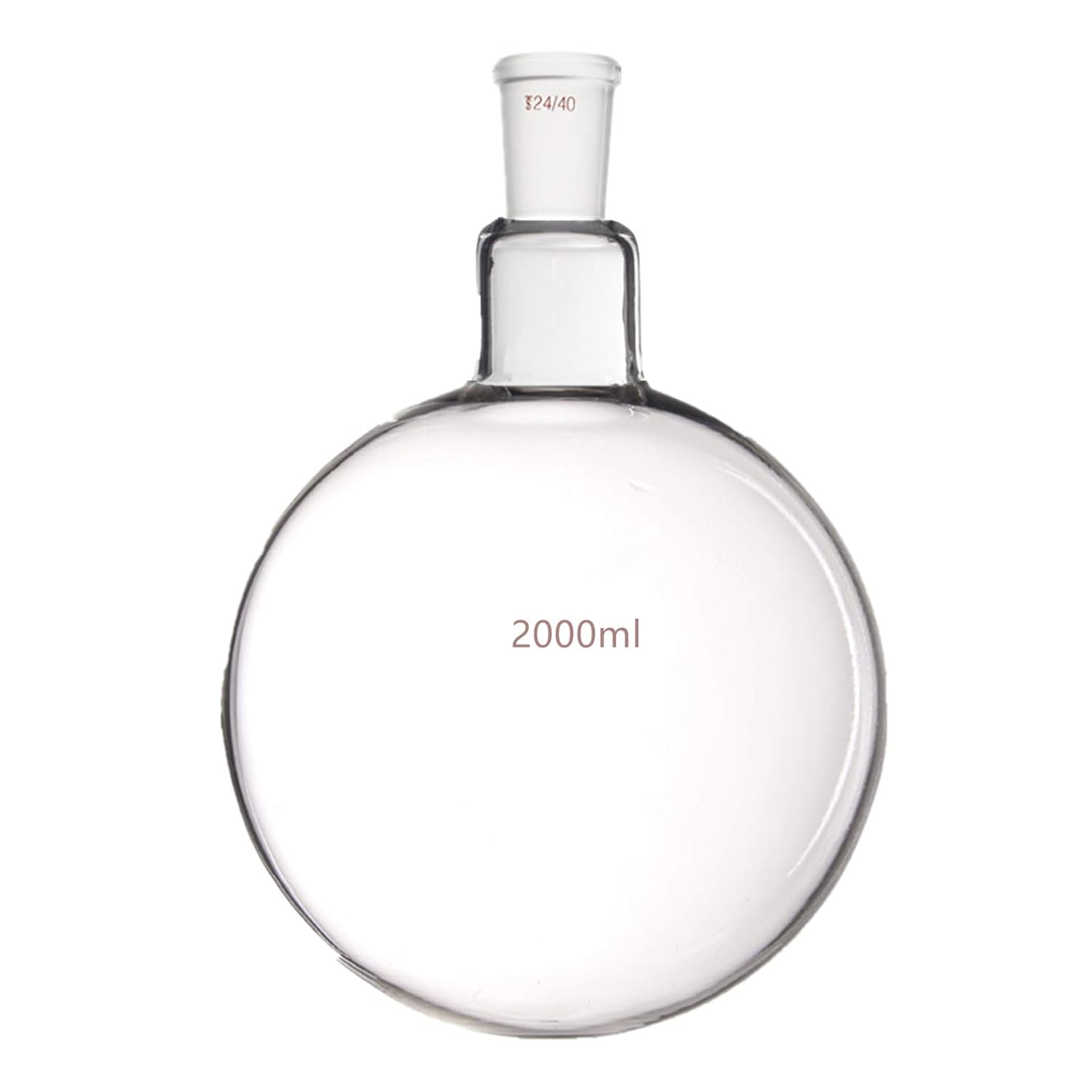 2000ml 24/40 Round Bottom Glass Flask One Neck 2L Single Neck Ground Joint Boiling Bottle Lab Glassware