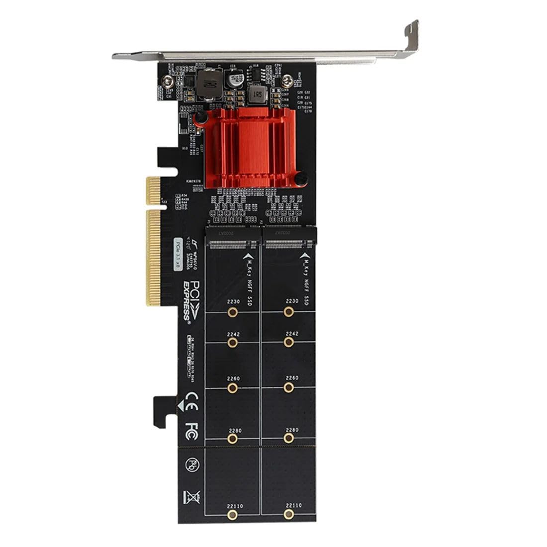 Amazon.co.jp: PCIE 3.1 X8 ASM2812から2ポートM.2 SSDアダプター拡張