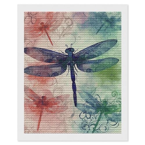 Peinture diamant libellule 5D art créatif pour décoration murale salon et chambre
