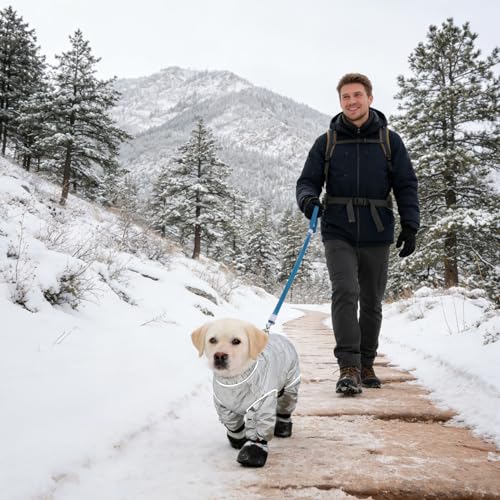 Traje de nieve para perros con forro térmico antifrío ideal para cachorros en invierno 3