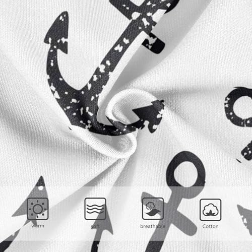 Cotton Toddler Girls Underwear Anchors Black White Nautical Little Girl Panties Cartoon Briefs Undies Kids 2t3