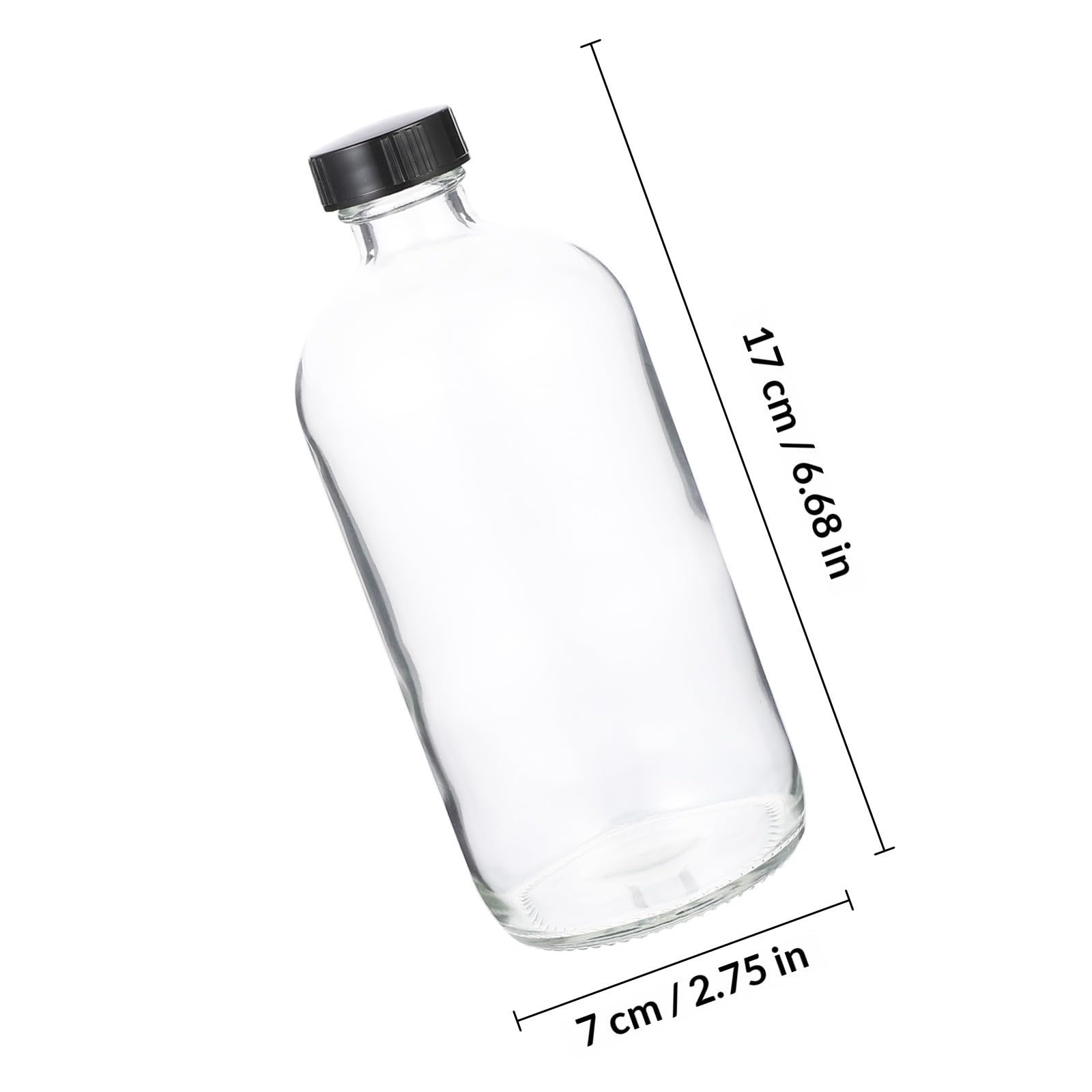 Mipcase 6 Pezzi Bottiglia di Reagente in Vetro 500ml a Bocca Stretta