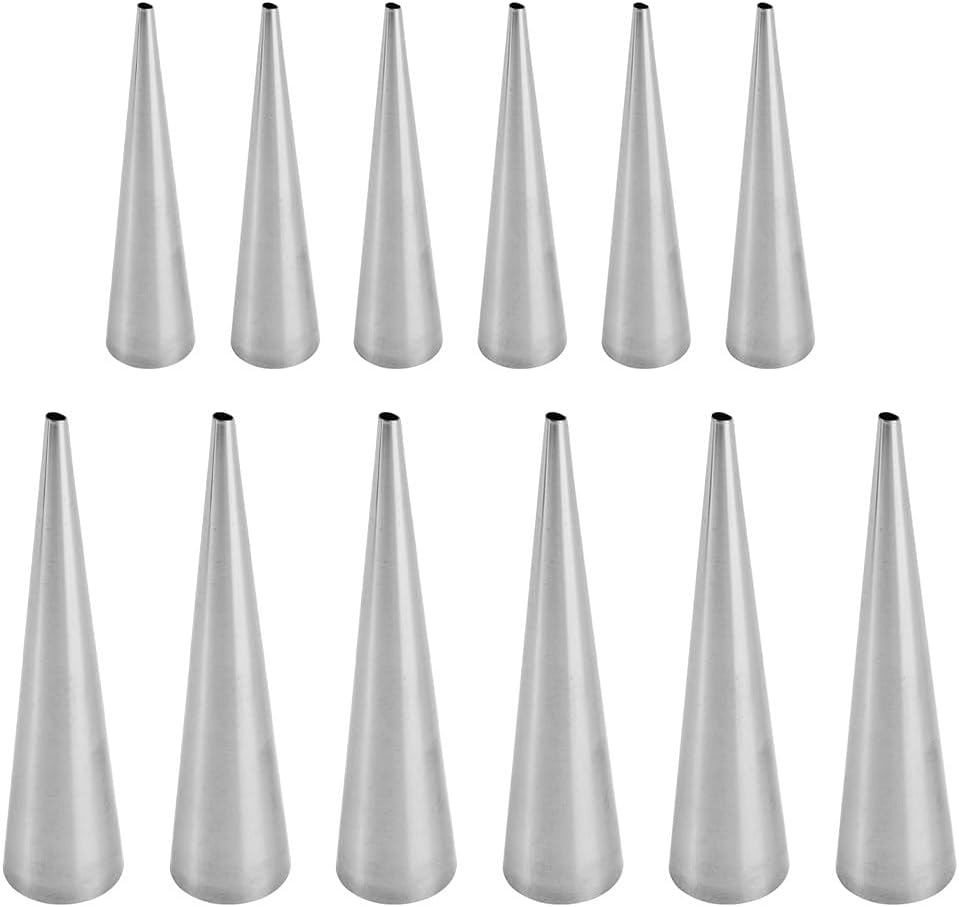 Set de Moldes para Cuernos de Pastelería PRETYZOOM de Acero Inoxidable