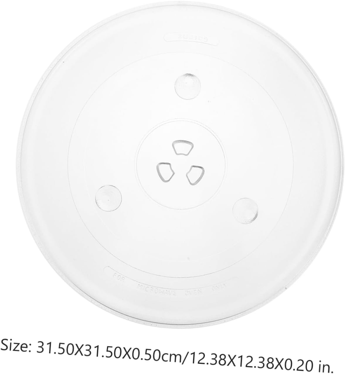 Ciieeo Sturdy Microwave Glass Turntable Oven Tray Plate Grooves for Secure Fit