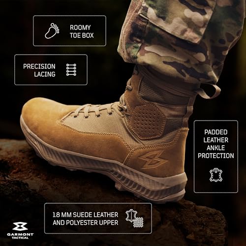 GARMONT T8 Falcon Combat Tactical Boots for Men and Women, Military, Army, Air Force, AR670-1 Compliant Footwear, Suede Leather, Lightweight and Breathable - Image 5