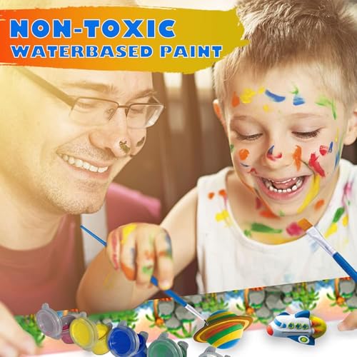 Image of Storio Toys DIY Mould & Paint Craft Kit Unicorn Kids DIY Craft for 3+ Years Plaster Figurine Set with Pigments Palette & Mold Painting Art & Craft Set - Gift Toys for 3 4 5 6 7 8+ Year Multicolour