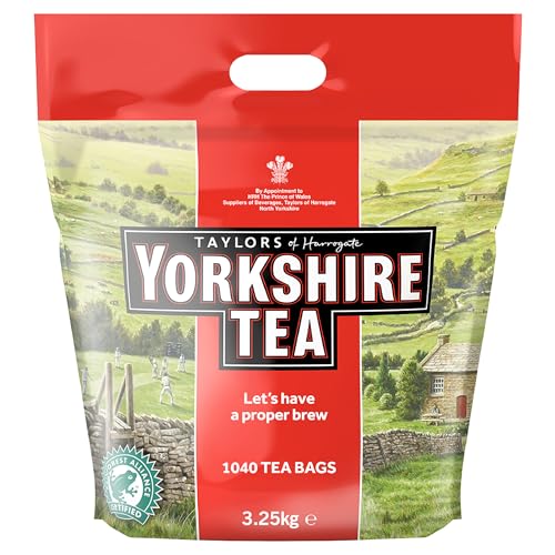 Yorkshire Tea - Erfrischender, Kräftiger, Schwarzer Englischer Tee - Aus Verantwortungsvollen Quellen - 1040 Teebeutel