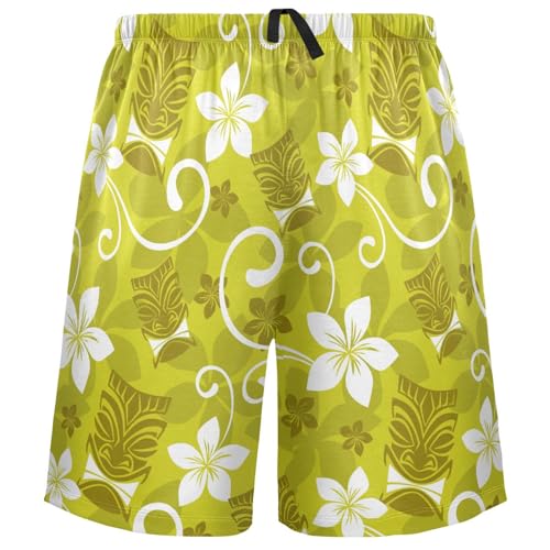 visesunny Men's Pajama Shorts Soft Comfortable Elastic Waistband Summer Men Lounge Sleep Shorts with Pockets Sleepwear