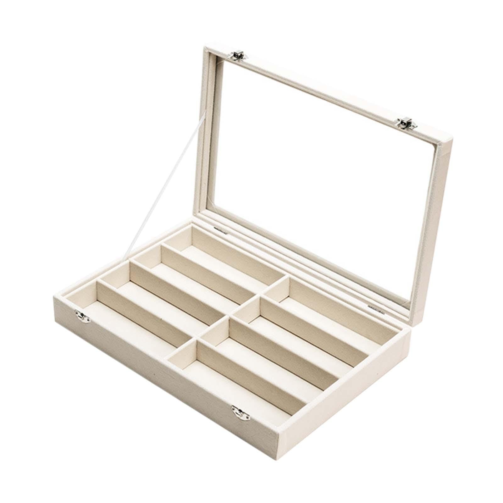 FABLOFT Sunglasses Show Tray 8 Grids Modern Glasses Case for Jewelry Beads Necklaces Beige Yellow1 Sunglasses Storage Box Eyeglass Cases Eyeglass Cases| Vision Care |Health & Beauty-image-40