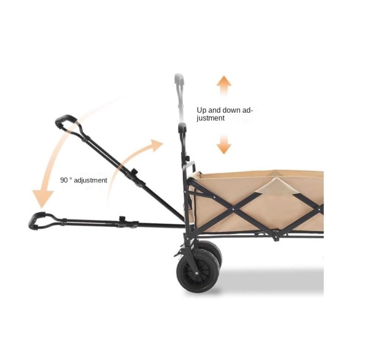 Jardin Wagon Utilitaire Pliant Extérieur Tout-Terrain Chariot De Transport Jardin pour Toutes Les Surfaces Chariot