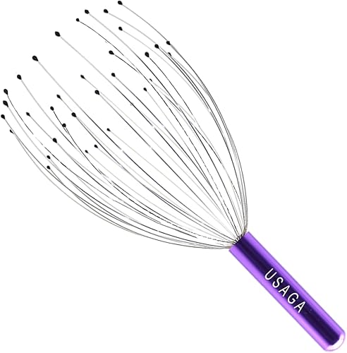 Vista 35 de USAGA Masajeador de cabeza con 36 dedos, masajeador de cuero cabelludo, rascador de cabeza, regalo para el cuero cabelludo y cuerpo relajante