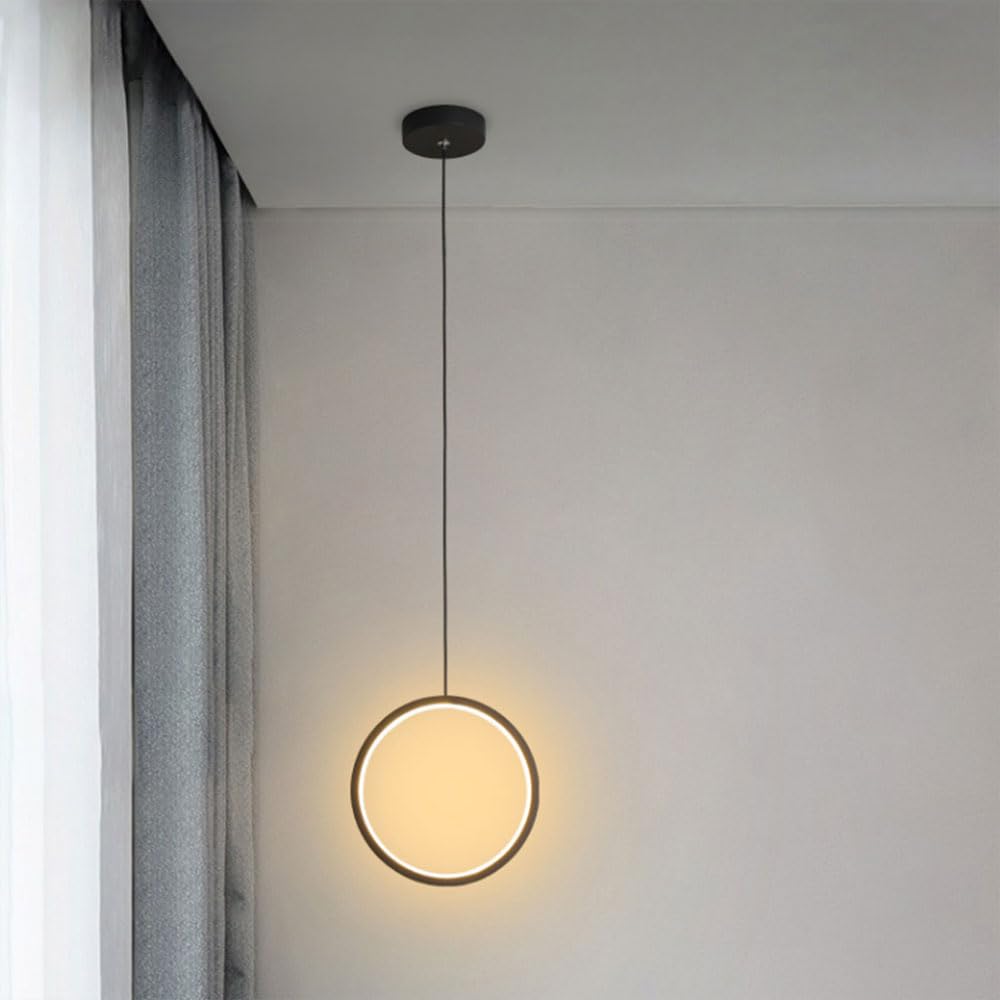 Nowoczesne oświetlenie wewnętrzne LED 10W Lampa wisząca Regulowana wysokość 180 CM Lampa wisząca Ciepłe światło Białe światło Żyrandol Pierścień LED Zawieszenie Oprawy ścienne Oprawy oświetleniowe do