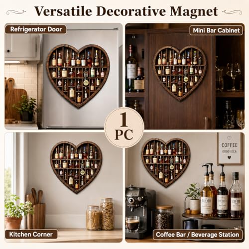 Imán decorativo para refrigerador forma botella de vino miniatura 7
