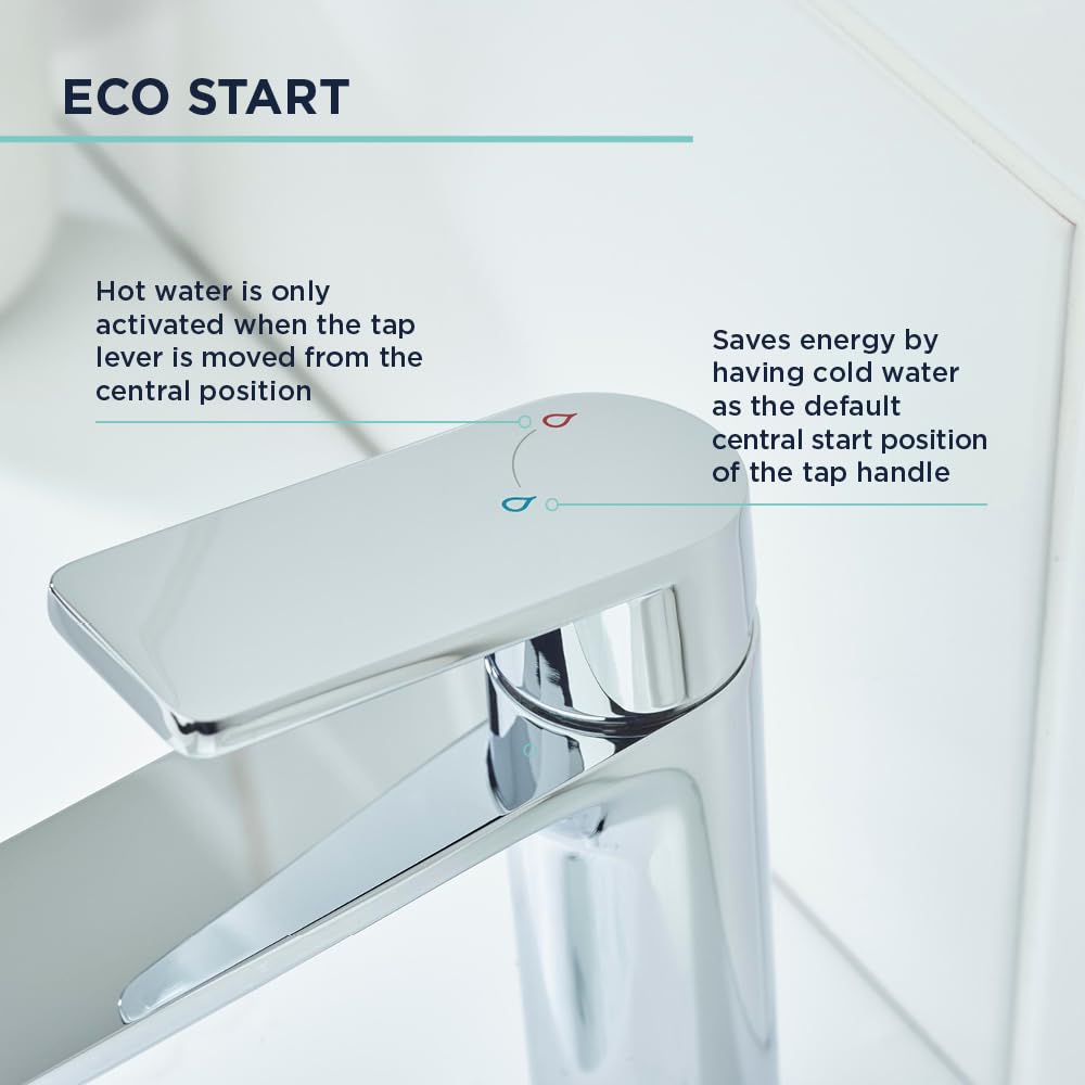 Bristan FRM ES BAS C Frammento Eco Start bateria umywalkowa z zatrzaskiem, chromowana
