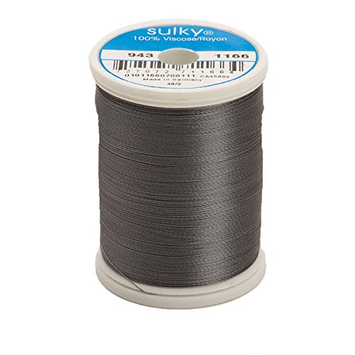 Hilo Rayon Sulky 850 yd Medium Steel Grey miniatura 1