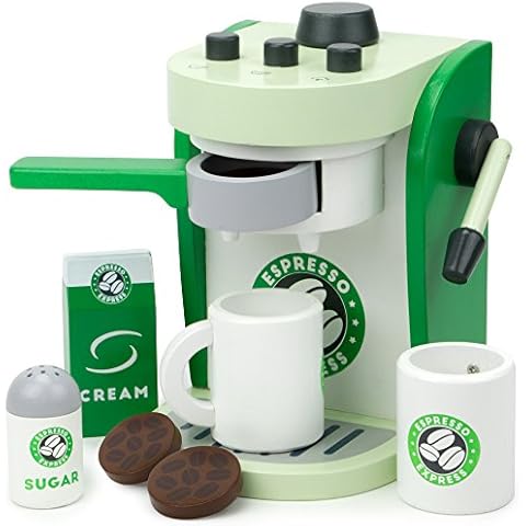 Imagination Generation Espresso Express Coffee Maker Playset, with 2 Cups, 2 Pods, 1 Portafilter, 1 Coffee Maker, Cream & Sugar (8 Pcs) Cover