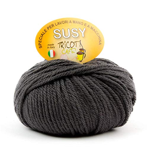 Offerta 10 Gomitoli Di Lana Susy Made In Italy, 50% Lana 50% Acrilico, Colore Panna 2, 50g Cad. (100m), Ferri 4.5-5, Lavabile In Lavatrice
