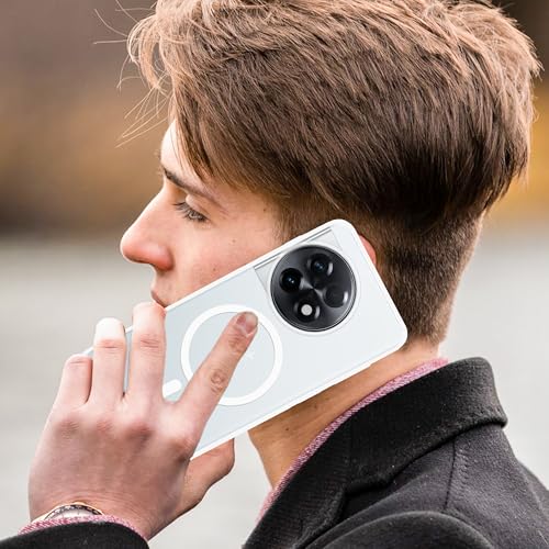 Image of amazon basics Luxury Paper Thin Case Cover for OnePlus 11R 5G 5G | Matte Finish | Compatible with magsafe | (White, OnePlus 11R 5G 5G)