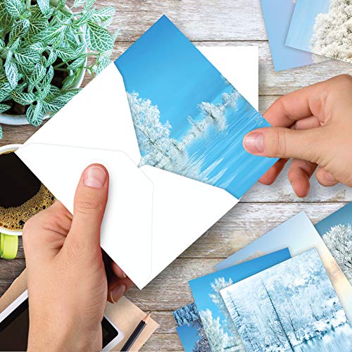 The Best Card Company - Box Of 10 All Occasion Cards Blank (4 X 5.12 Inch) - Scenic Landscape Cards Assorted - Tree-Flections Am6134Ocb-B1X10 #TOP5