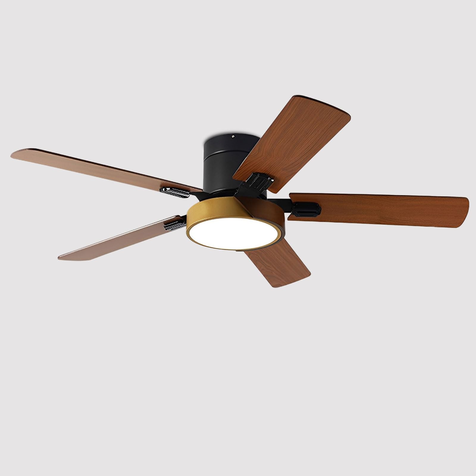 HXYSXHJUO Rustic Quiet Ceiling Fan Intelligent Remote Fans With Lights 6 Speeds Timing Light For Bedroom Living Room Restaurant Dimmable 48W LED