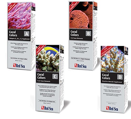 Red Sea 4-Piece Reef Colors Pro Supplement Bundle - 500ML of Each Supplement A, B, C, and D Red Sea 4-Piece Reef Colors Pro Supplement Bundle - 500ML of Each Supplement A, B, C, and D