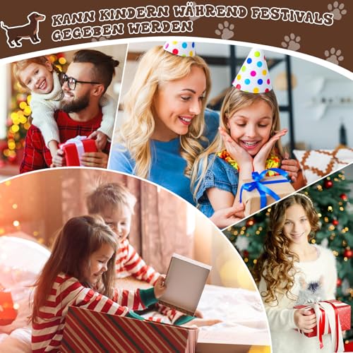 Jokureao 5Stück Welpen-Kostüm-Set, Hund Stirnband Ohren, Fliege, Schwanz, Pfote Handschuhe, Tier Welpen Hund Kostüm Set für Erwachsene Kinder Karneval Welttag des Buches Cosplay Party