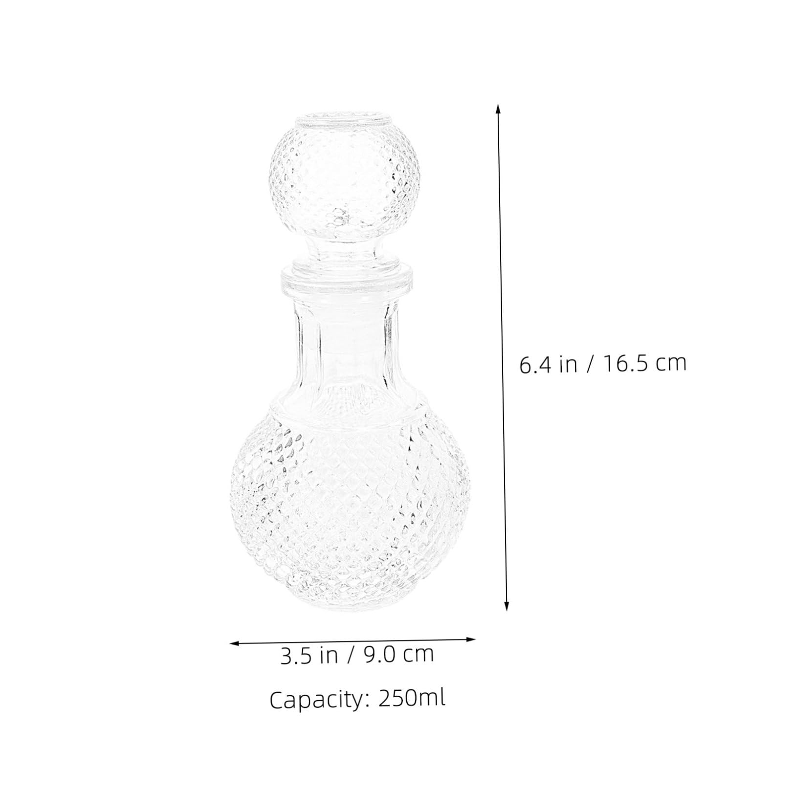 Artibetter 2pezzi Bottiglia di Vetro Decanter per Vino Trasparente Ispessito di Dispenser per Liquori Decorativi Adatto per Ristoranti Bar Case Hotel