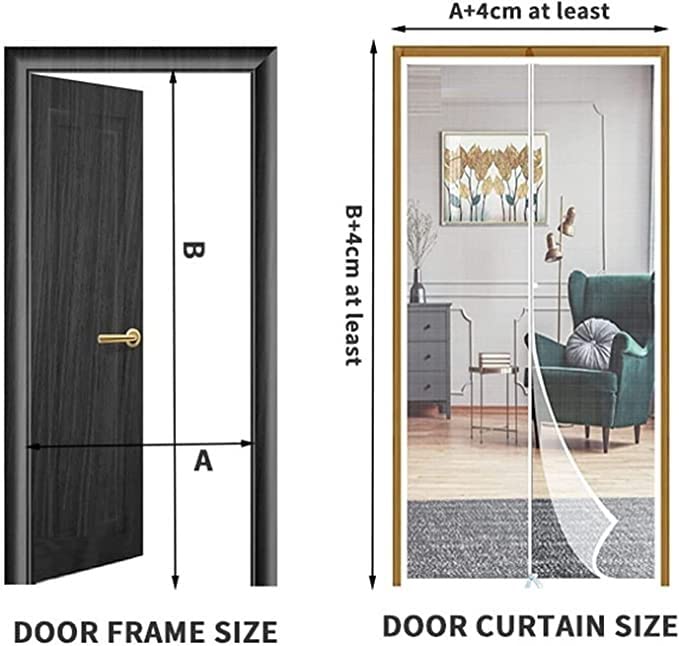 Kattenhor Balkondeur 100x200cm, Huisdierhordeur For Woonkamer, Slaapkamer, Keuken Hond Kat Hordeur Met Ritssluiting (Color : Black, Size : 110x220cm