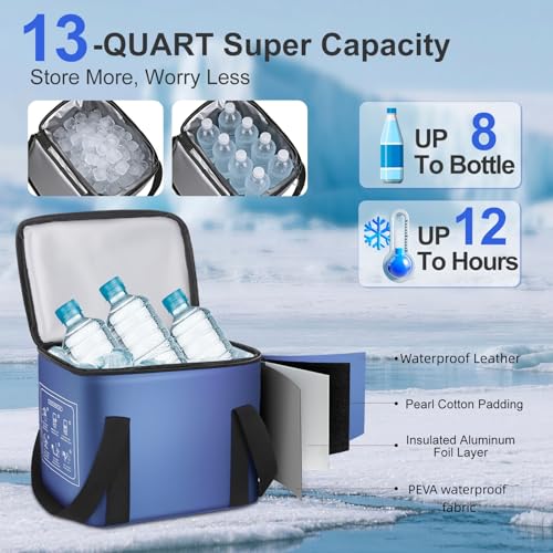 Image of Ice Machine for Knee After Surgery, Portable Cold Therapy Machine with Timer, Silent Pump, Pain Relief System, Comfort Pad for Knees Waist Elbows Hip and Ankle, Dad Gifts & Mom Gifts, Blue