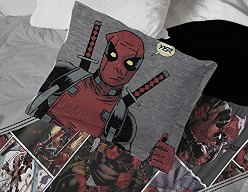 Jay Franco Marvel Deadpool Bite Me Queen Comforter & Sham Set - Super Soft Kids Bedding - Fade Resistant Microfiber (Official Marvel Product) #TOP4