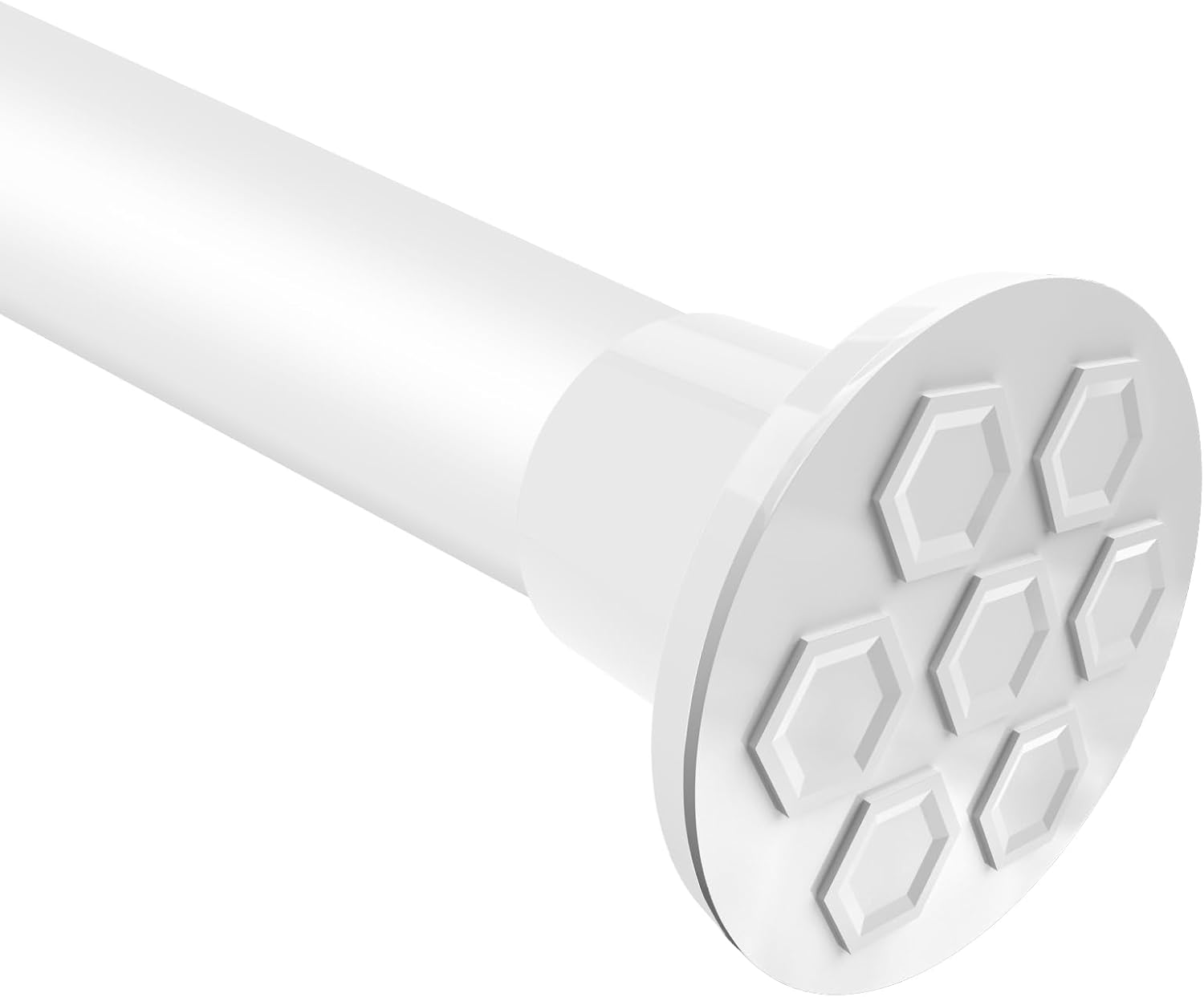 Tension Curtain Rod, 102-120 Inch No Drilling Tension Rods for Windows, Adjustable Pole Shower Curtain Rod, Non-Slip Telescoping Curtain Rods for Bathroom Patio Bedroom Laundry,White 102-120 Inch White