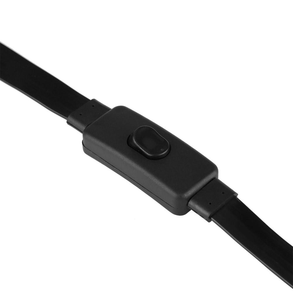 Qiilu Adapter rozgałęźnika OBD2, 16-pinowy męski na żeński przedłużacz OBD2 złącze adaptera z włącznikiem/wyłącznikiem