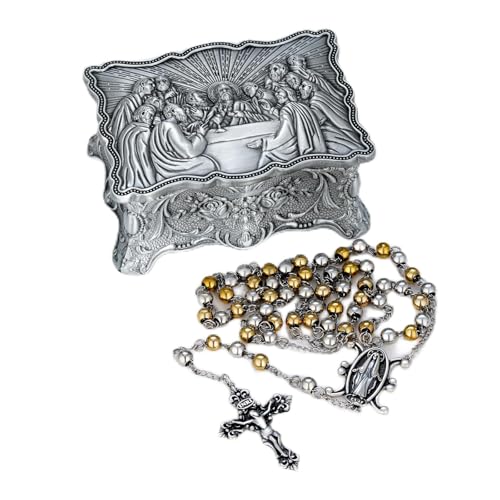 Rosary Necklace 925 Sterling Silver Rosary Pendant Rosarios Catolicos for Men Women