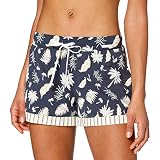 Skiny Damen Shorts Tree Sleep Pyjamaunterteil, Midnight Palm Leaves, 42